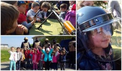 Porţi deschise la Jandarmeria Arad ! Preşcolarii şi elevii fascinaţi de exerciţiile demonstrative ( FOTO/ VIDEO )