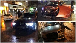 Două accidente joi noaptea spre vineri în centrul Aradului în aceeaşi intersecţie!