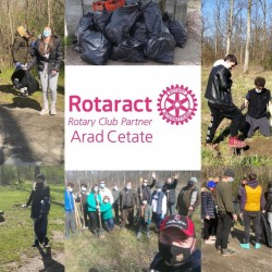 Rotaract Arad-Cetate a desfășurat o acțiune de ecologizare pentru a marca Ziua Pământului