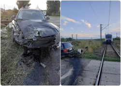 Accident cu victimă la Vinga între un autoturism și trenul Regio Oradea - Timișoara