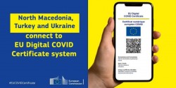 Certificatul digital european poate fi folosit și în Macedonia de Nord, Turcia și Ucraina 


