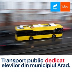 Transport public dedicat elevilor din municipiul Arad

