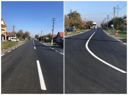 S-au realizat marcajele pe drumul Curtici-Macea-Sânmartin