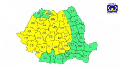 Cod galben de ploi în averse și descărcări electrice în județul Arad



