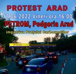 Arădenii sunt chemați la protest împotriva scumpirii carburanților la stația Petrom de la Podgoria 

