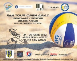 Fan Tour Open Arad își desfășoară, în weekend, a șasea ediție a turneului de volei pe plajă