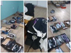 Haine și pantofi “FAKE” confiscate din Piața Obor de jandarmii arădeni