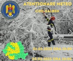 Cod Galben meteo pentru zona de munte a județului Arad