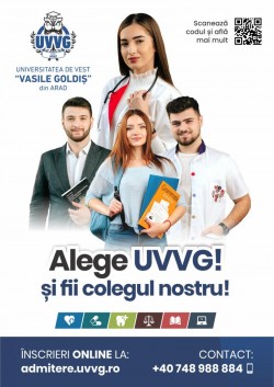 Înscrieri pentru anul universitar 2023-2024 – sesiunea de toamnă a U.V.V.G. Arad