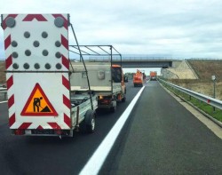 Restricții de trafic pe autostrada A1 între Nădlac și Margina. Se refac marcajele rutiere