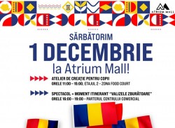 Celebrează cu mândrie și bucurie Ziua Națională la Atrium Mall! Alătură-te festivităților de 1 Decembrie și simte spiritul unității și al tradiției