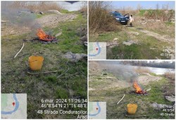 Femeie de 34 de ani amendată pentru incendiere deșeuri de plastic în zona Mărului