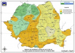 Rezerva de umiditate în județul Arad la cultura grîului de toamnă este satisfăcătoare și apropiată de optim