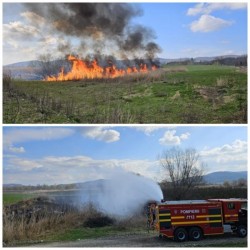 Două incendii de vegetație și deșeuri menajere într-o singură zi în județul Arad. Bilanțul pompierilor arădeni în ultimele 24 de ore