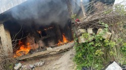 Anexă în zona Gării CFR din Municipiul Arad, distrusă de incendiu 