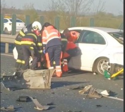 Accident cu victimă pe autostrada A1 Deva – Nădlac. Circulația este îngreunată