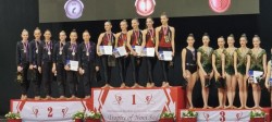Ansamblul de gimnastică ritmică al României cu 3 arădence în componență a obținut medalii la concursurile internaționale de la Sofia și Novi Sad