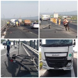 Șoferi grăbiți au creat dezordine în zonele de lucrări de pe autostrada A1


